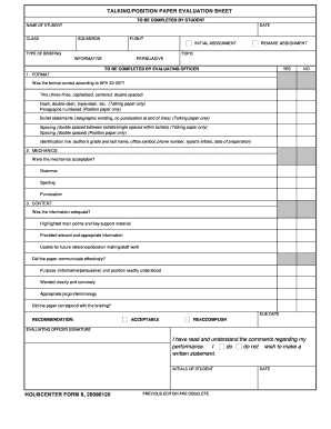 Holm Center Form 9