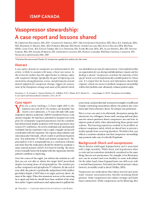 Vasopressor Stewardship a Case Report and Lessons Bb ISMP Canada  Form