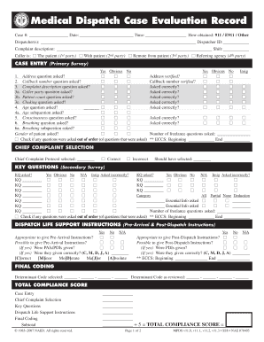 911 Dispatch Form