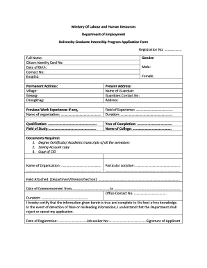 Labour Registration Form