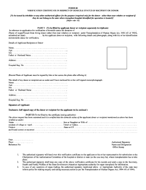 Domicile Verification  Form