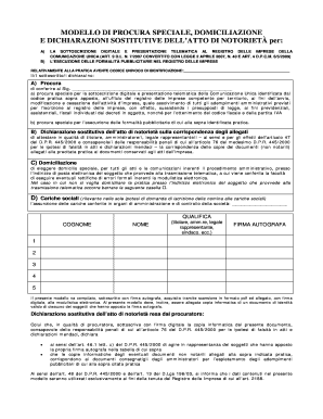 Procura Speciale Modello  Form