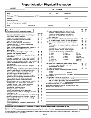 Physical Examination Form Ramapo College Athletics