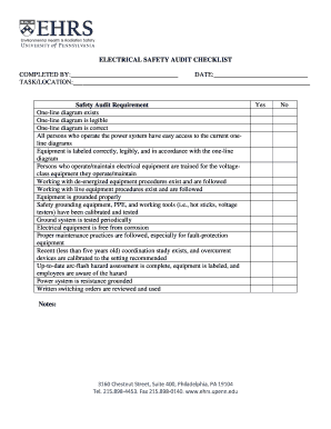 Electrical Safety Audit PDF  Form