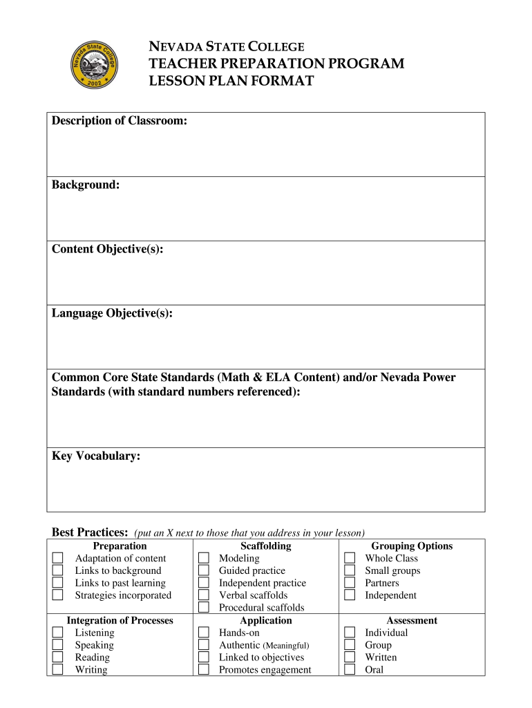 Standards Based Lesson Plan Template from www.signnow.com