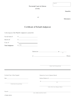 Alberta Court Cts2889 Form