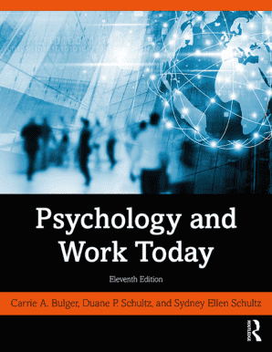 Psychology and Work Today PDF  Form