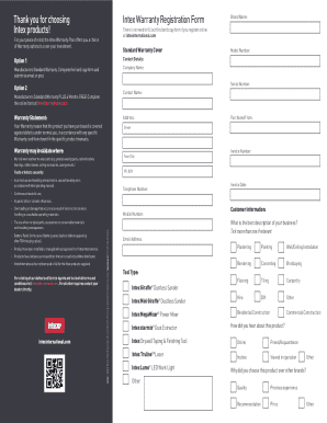 Intex Warranty Check  Form