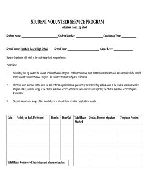 Volunteer Hours Form - Fill Out and Sign Printable PDF Template | signNow