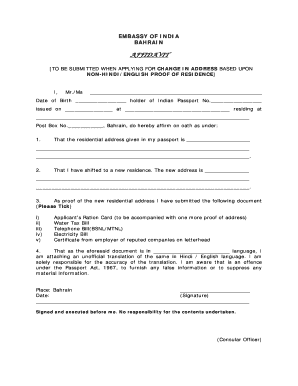 Bedakhal Affidavit Format