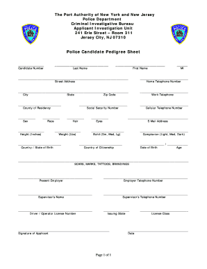 Pedigree Sheet Papd  Form