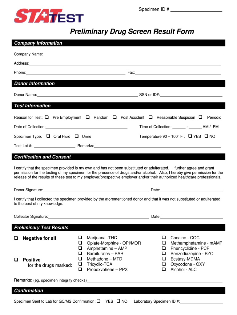 Drug Form Stat Test