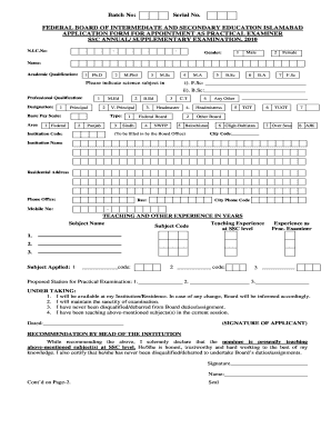 Fbise Online Form