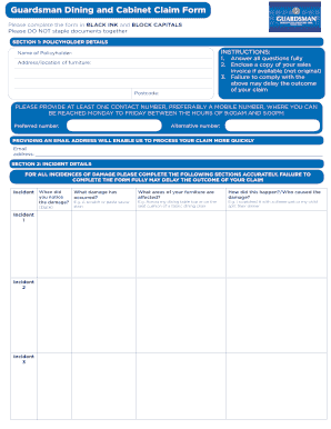 Guardsman Claim  Form