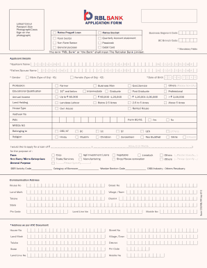 Rbl Bank Passbook Download  Form