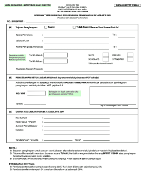 Contoh Borang Tempahan Homestay  Form