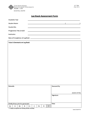 Polyu Ic Logbook  Form