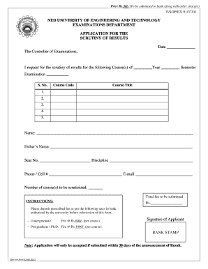 Scrutiny Form