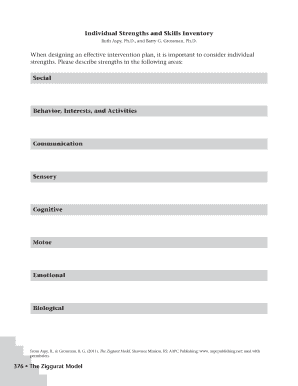 Individual Strengths and Skills Inventory  Form