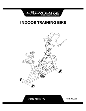 Exerpeutic Bike Manual  Form