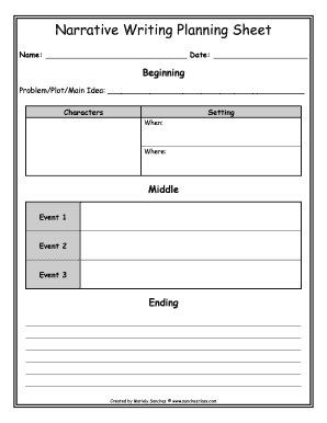 Narrative Writing Planning Sheet2  Form