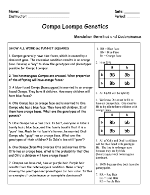 Oompa Loompa Genetics  Form