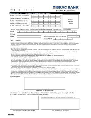 Ekyc Brac Bank  Form