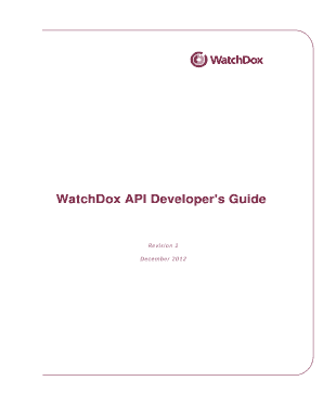 WatchDox API Developers Guide API Developer Guide  Form