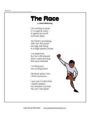 The Race Poem PDF  Form