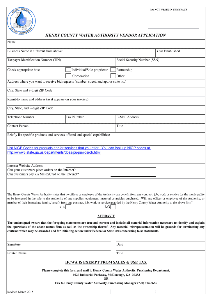  Henry County Ga Vendor Registration 2015-2024