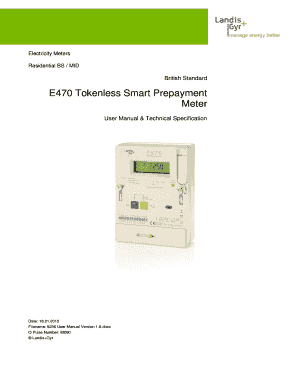 Landis Gyr E470 Smart Meter User Manual  Form