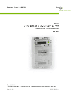 Landis Gyr E470 Smart Meter User Manual  Form