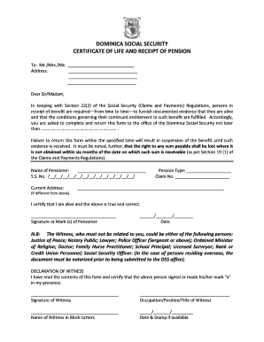 Dominica Social Security Forms