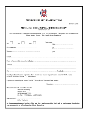 Mcc Form