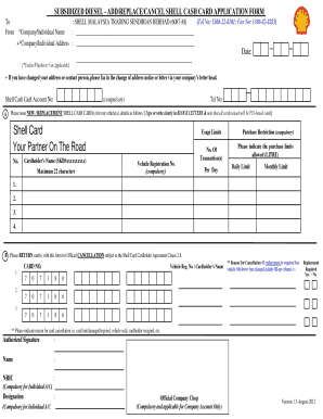 Shell Application Form