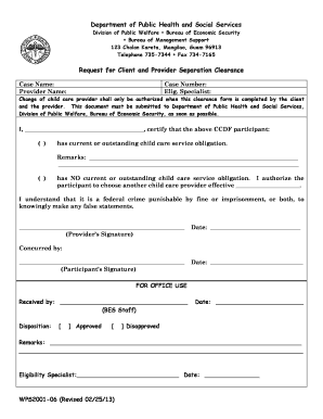 Separation Clearance Form