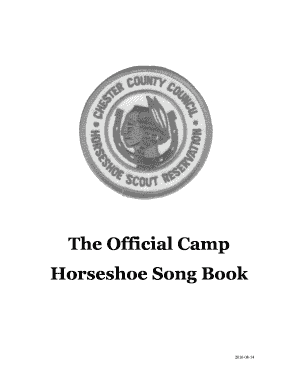 The Official Troop 78 Song Book Horseshoe Scout Reservation Bb Hsraa  Form