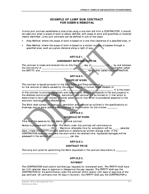 Lump Sum Contract Template  Form