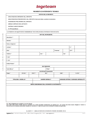 Modello Rapporto Di Intervento Manutenzione Word  Form