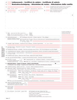 Lohnausweis  Form