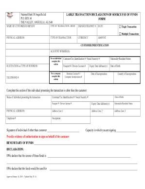 Source of Funds Declaration Form