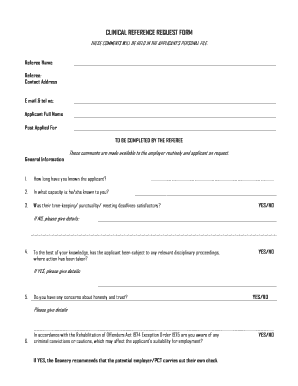  Clinical Reference Form 2015