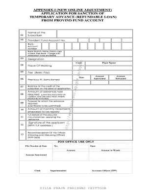 Zppf Application Form in Telugu