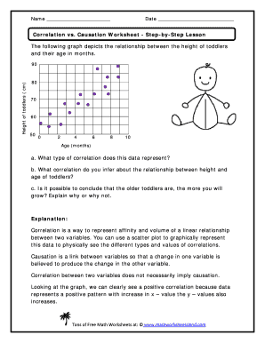 Correlation Vs Causation Worksheet  Form