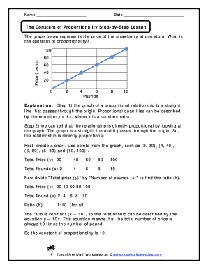 Ratio Graph Questions for Grade 7  Form