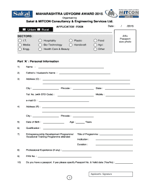 Consultancy Application Form