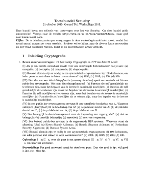 Toetsbundel Security 1 Inleiding Cryptografie Cs Uu  Form