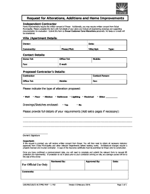 Emaar Alterations Department  Form