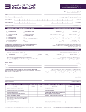 How to Close Emirates Islamic Bank Account  Form