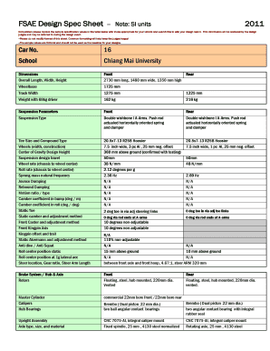 Fsae Spec Sheet  Form